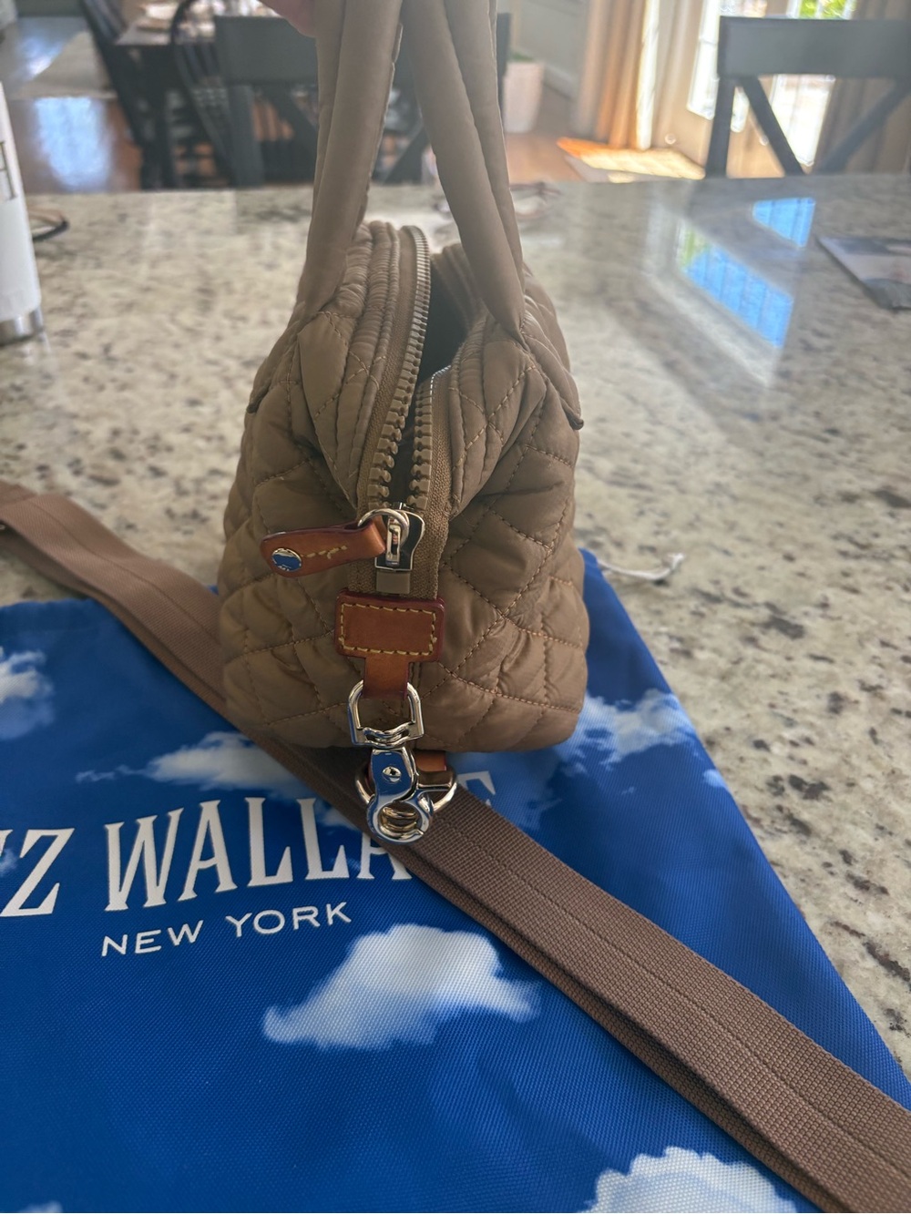 MZ Wallace Micro Sutton Quilted Crossbody Bag Caramel - Picture 16 of 16